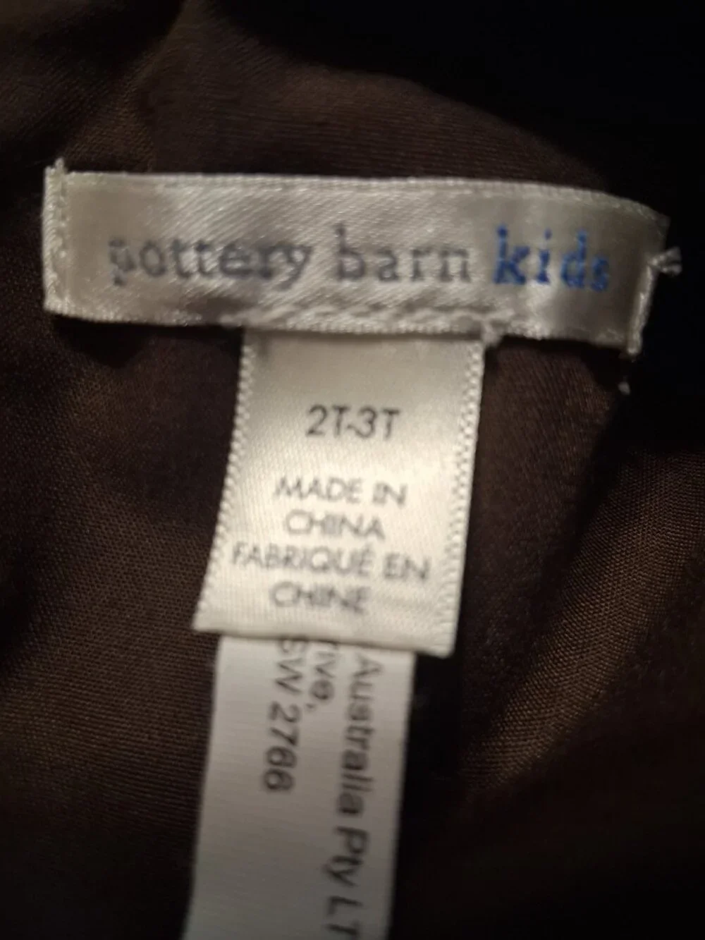 Pottery Barn Kid's Wolf Costume Size 2T-3T